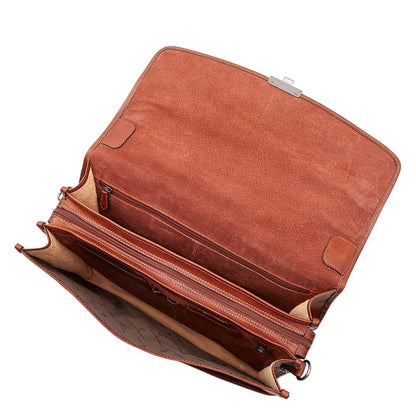 Castelijn &amp; Beerens Verona Laptoptasche 15,6" 3 Fächer hellbraun