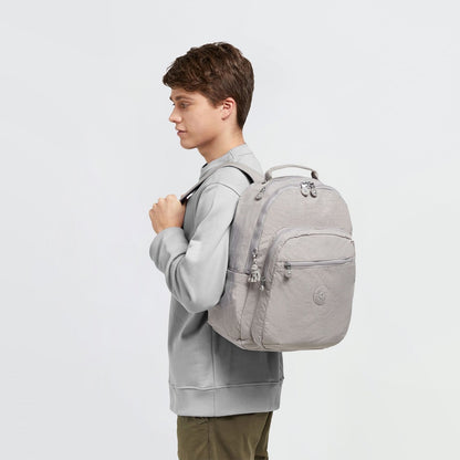 Kipling Seoul Rucksack grauer Gris-Rucksack