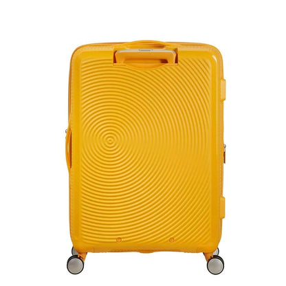 American Tourister Soundbox Spinner 67 Erweiterbares goldgelbes Hartschalenetui