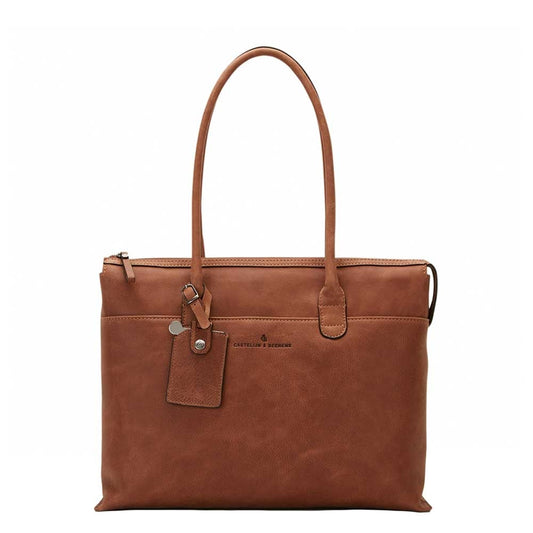 Castelijn &amp; Beerens Carisma Laptop Shoulder Bag 15.6" + tablet cognac
