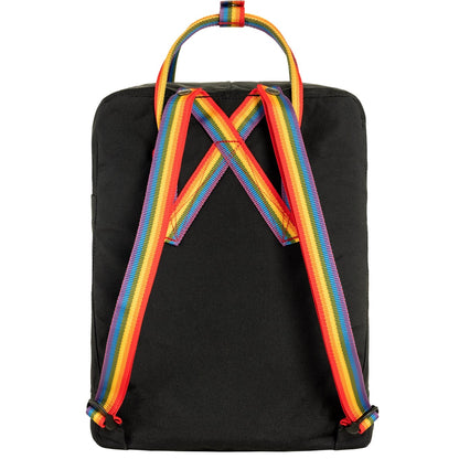 Fjallraven Kanken Rainbow schwarz-Regenbogenmuster
