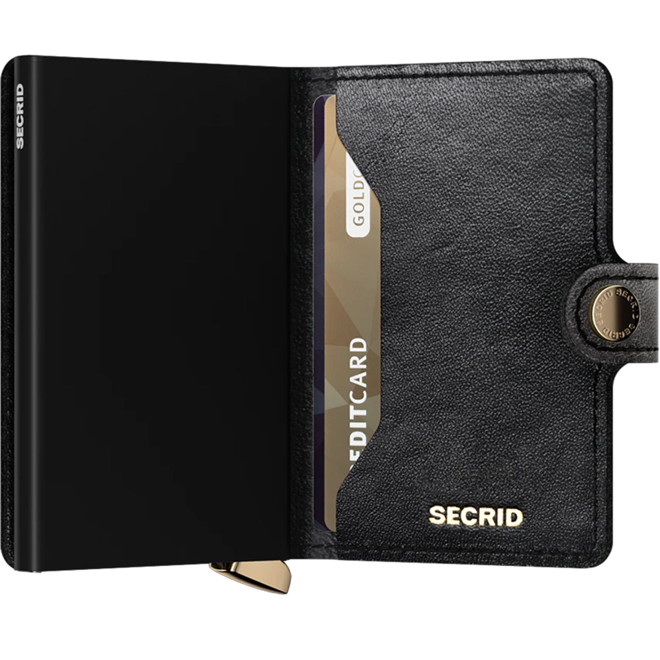 Secrid Miniwallet Emboss Diamond schwarze Damenbrieftasche