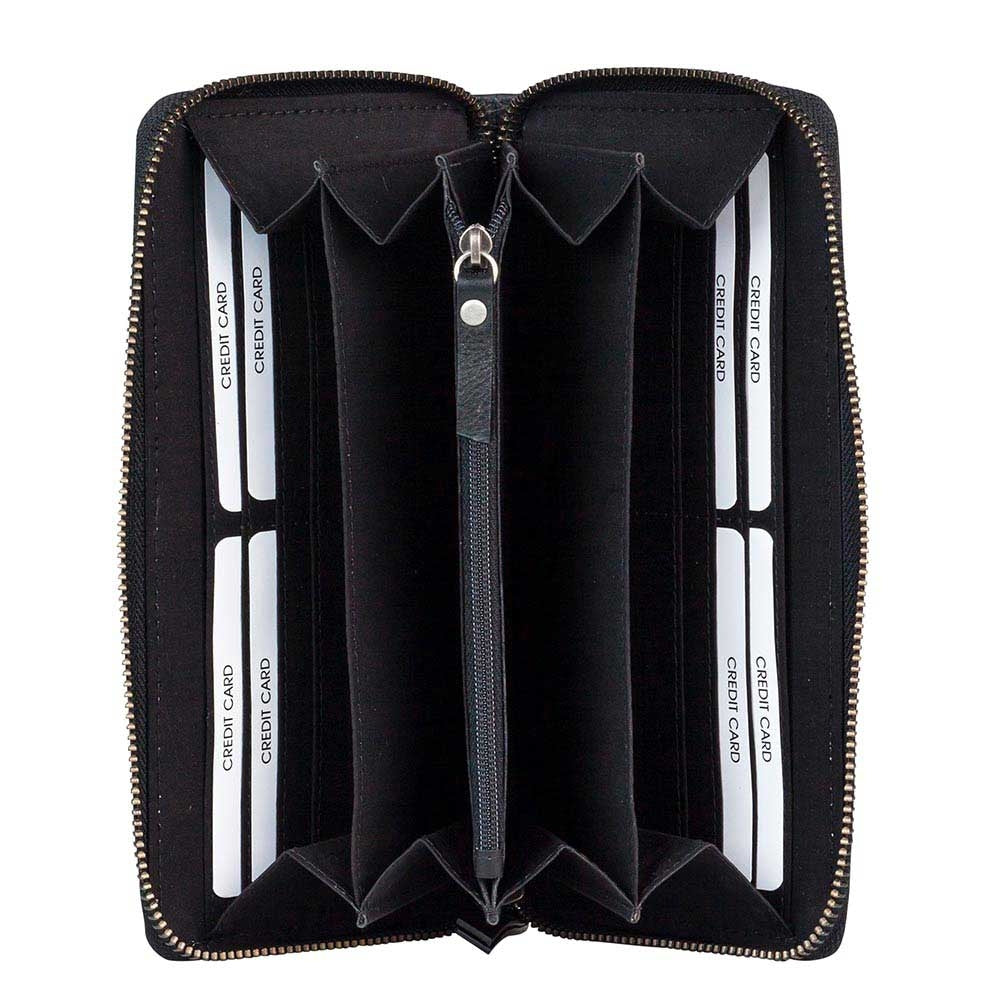Burkely Antique Avery Wallet L schwarz Damenbrieftasche