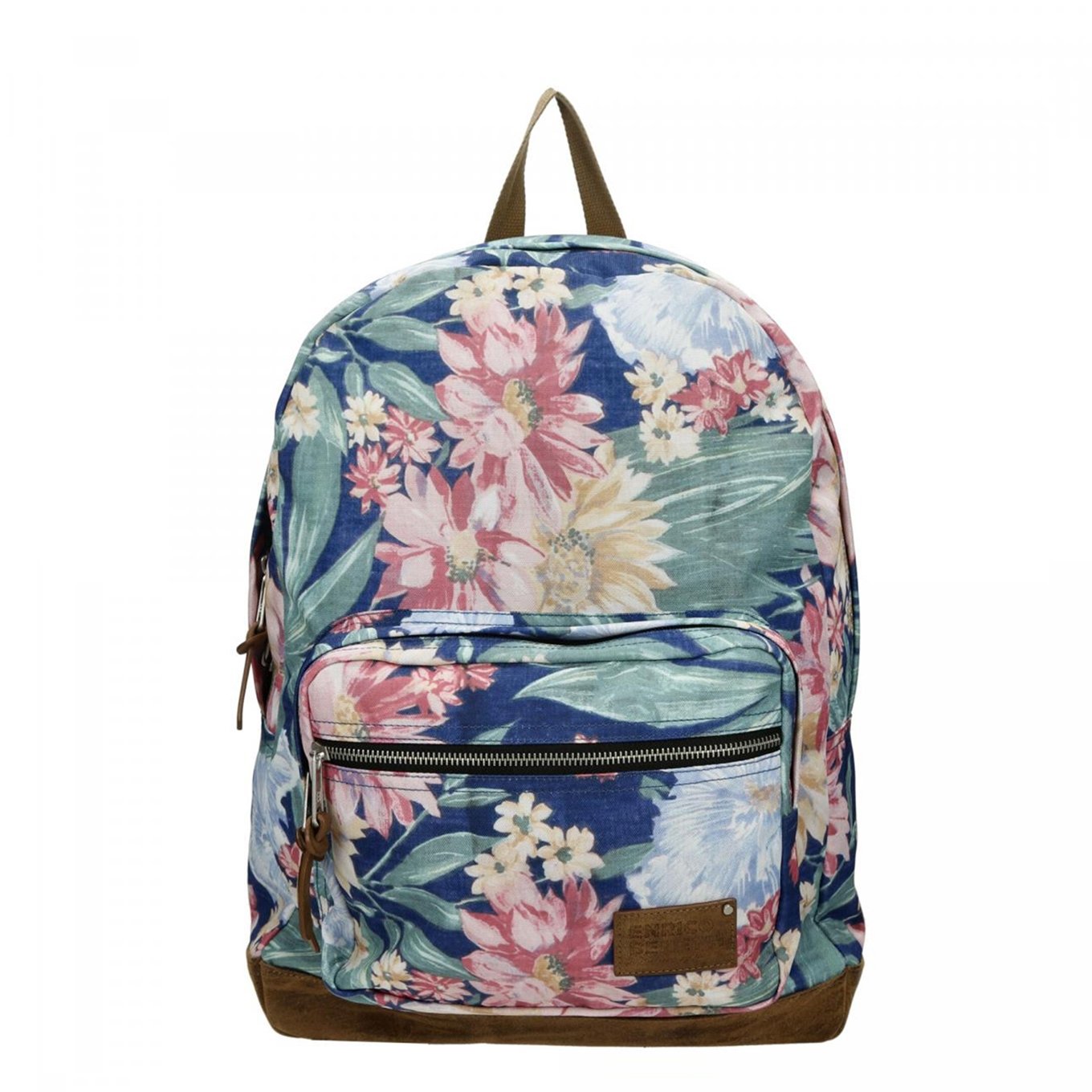 Enrico Benetti Santiago Laptop Rugzak 15" donkerblauw bloemen