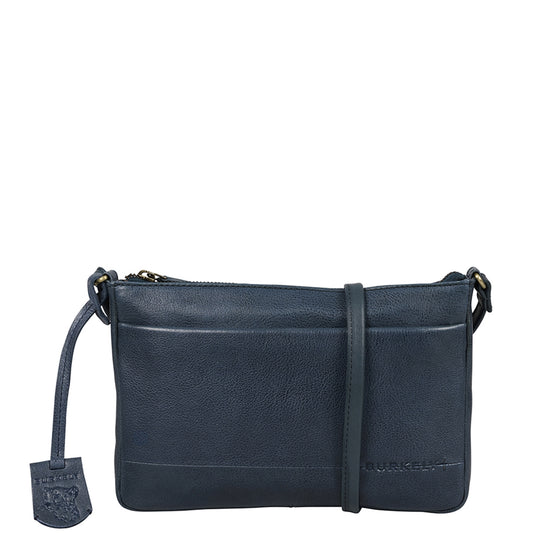 Burkely Natural Norah Crossbody zip blaue Damentasche