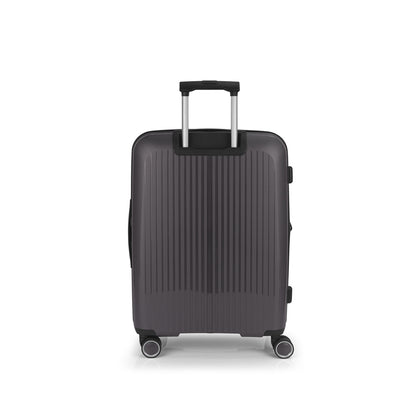 Gabol Brooklyn Medium Trolley Erweiterbarer grauer Hartschalenkoffer