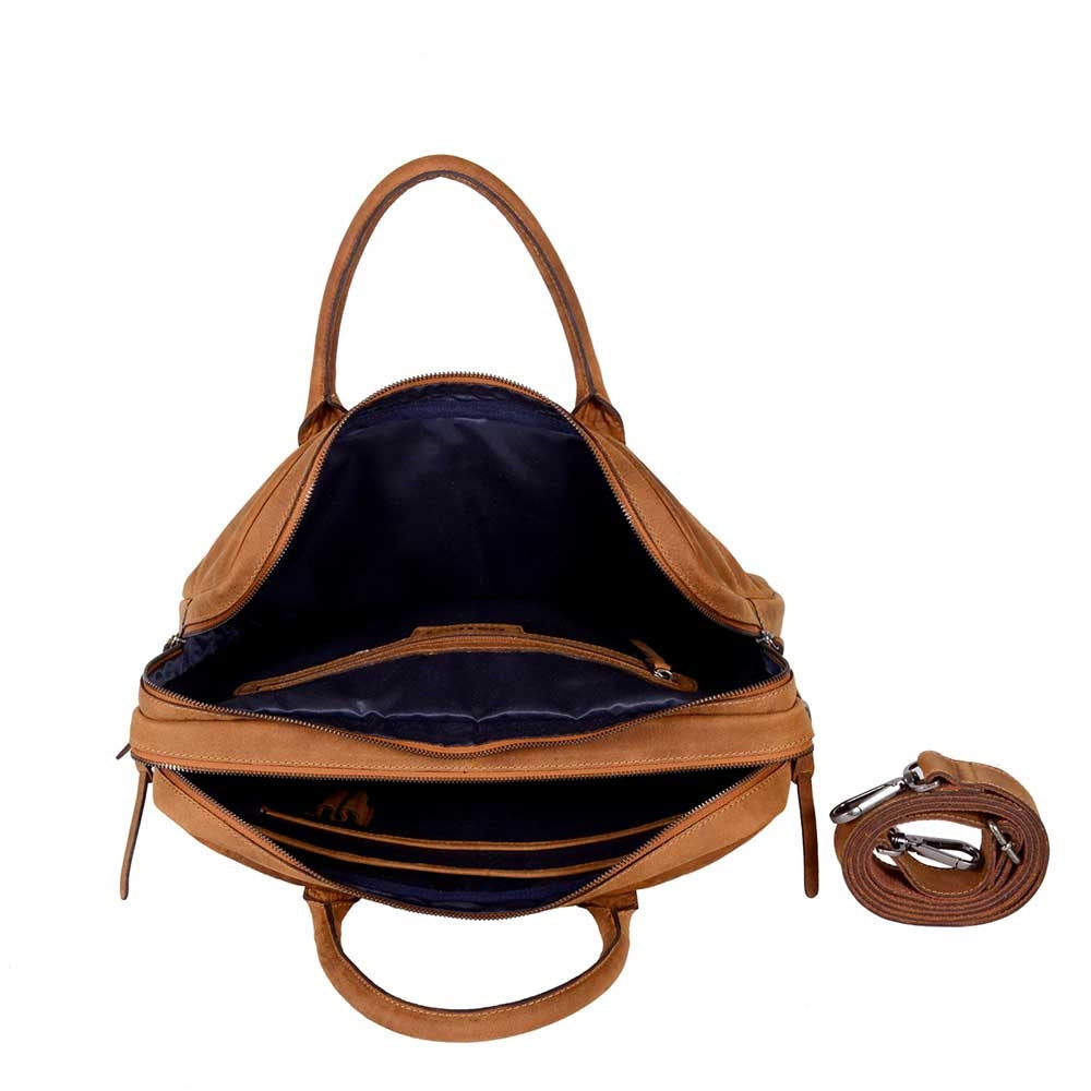 DSTRCT Wall Street Workingbag 15.6" cognac