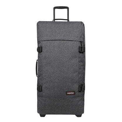 Eastpak Tranverz L schwarze Denim-Trolley-Reisetasche
