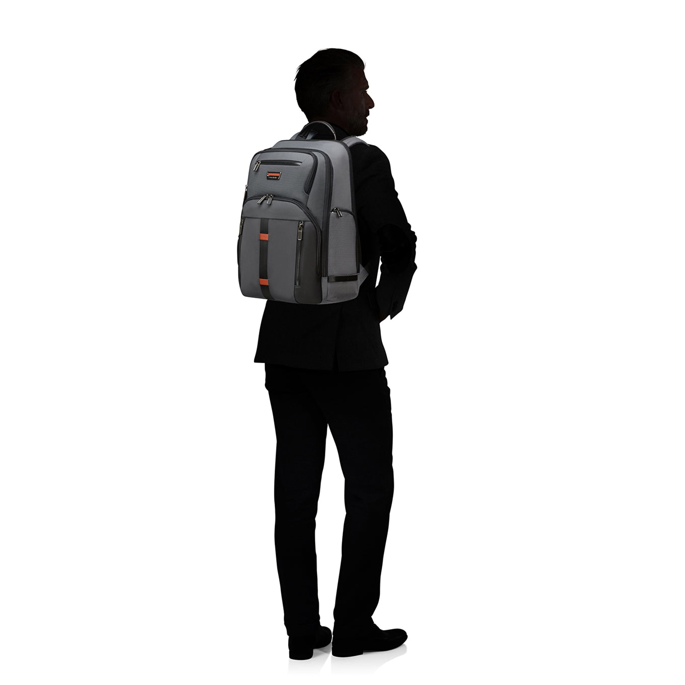 Samsonite Urban-Eye Laptop-Rucksack 15,6" grau/cognacfarbener Rucksack