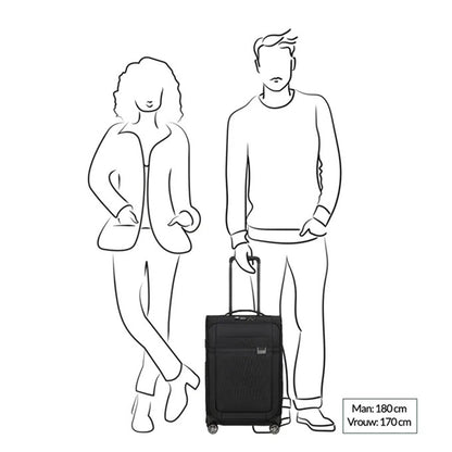 Samsonite Airea Spinner 55 Exp Länge 35 cm dunkelblau Weicher Koffer