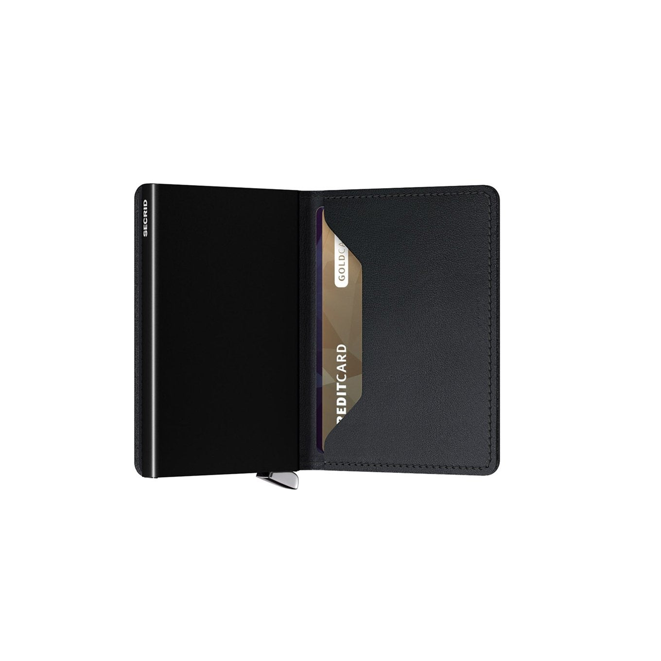 Secrid Slimwallet Wallet Emboss Lines schwarz Damenbrieftasche