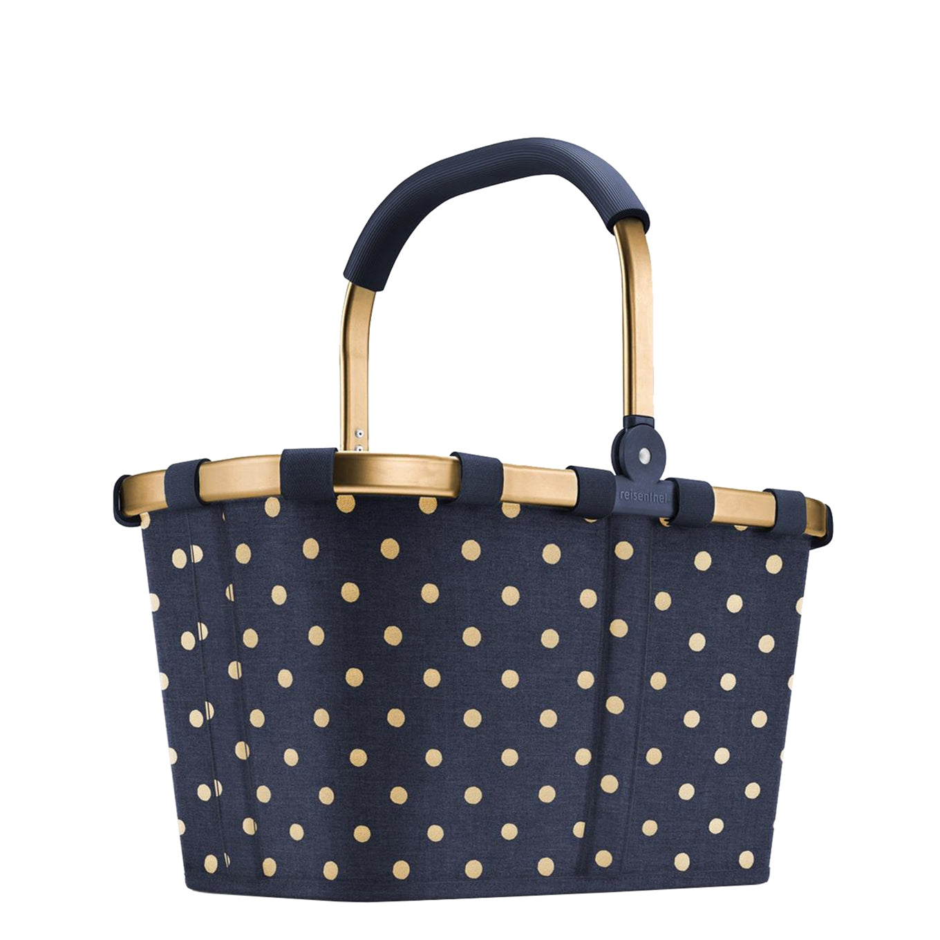 Reisenthel Shopping Carrybag frame metallic dots blue