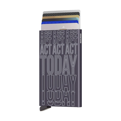 Secrid Cardprotector Laser act today dunkelviolette Damenbrieftasche