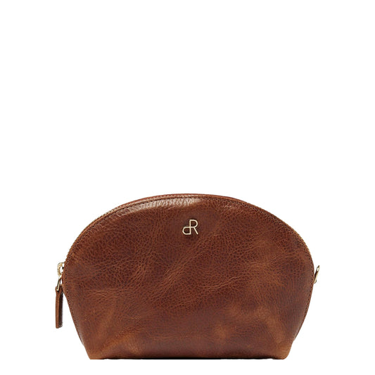 dR Amsterdam Milan Make-Up Bag cognac