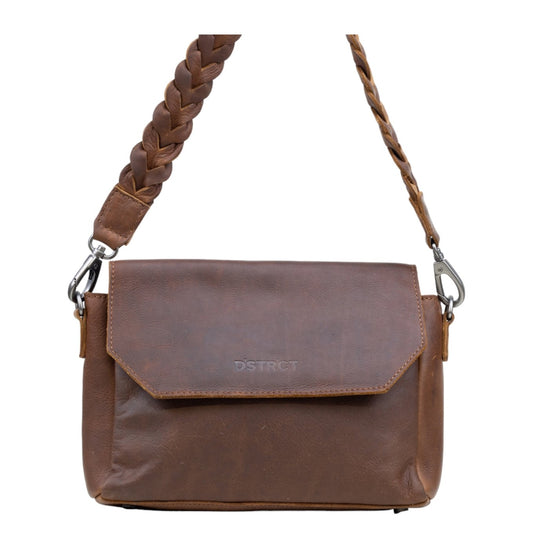 DSTRCT Preston Park Shoulder Bag Flap Bag L cognac