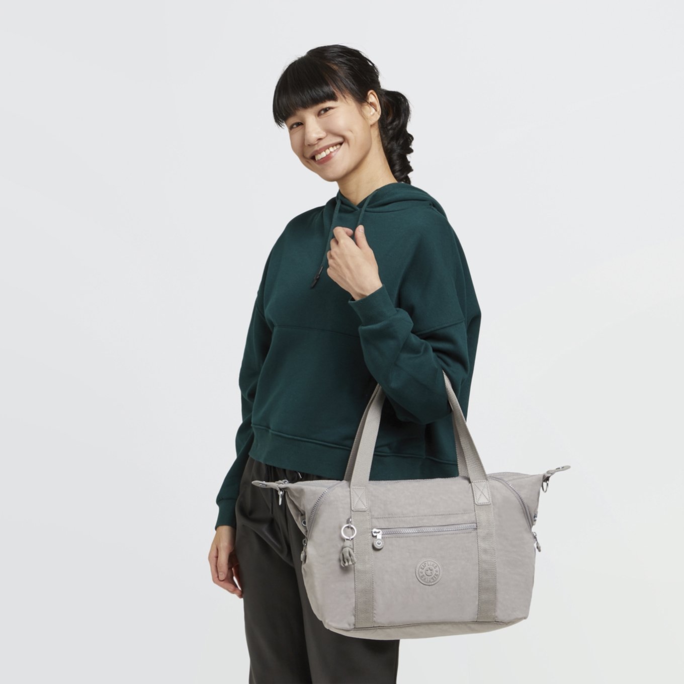 Kipling Art Handbag grau gris Damentasche