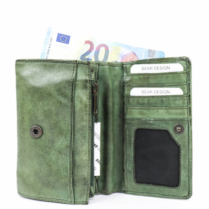 Bear Design Flappie Wallet green