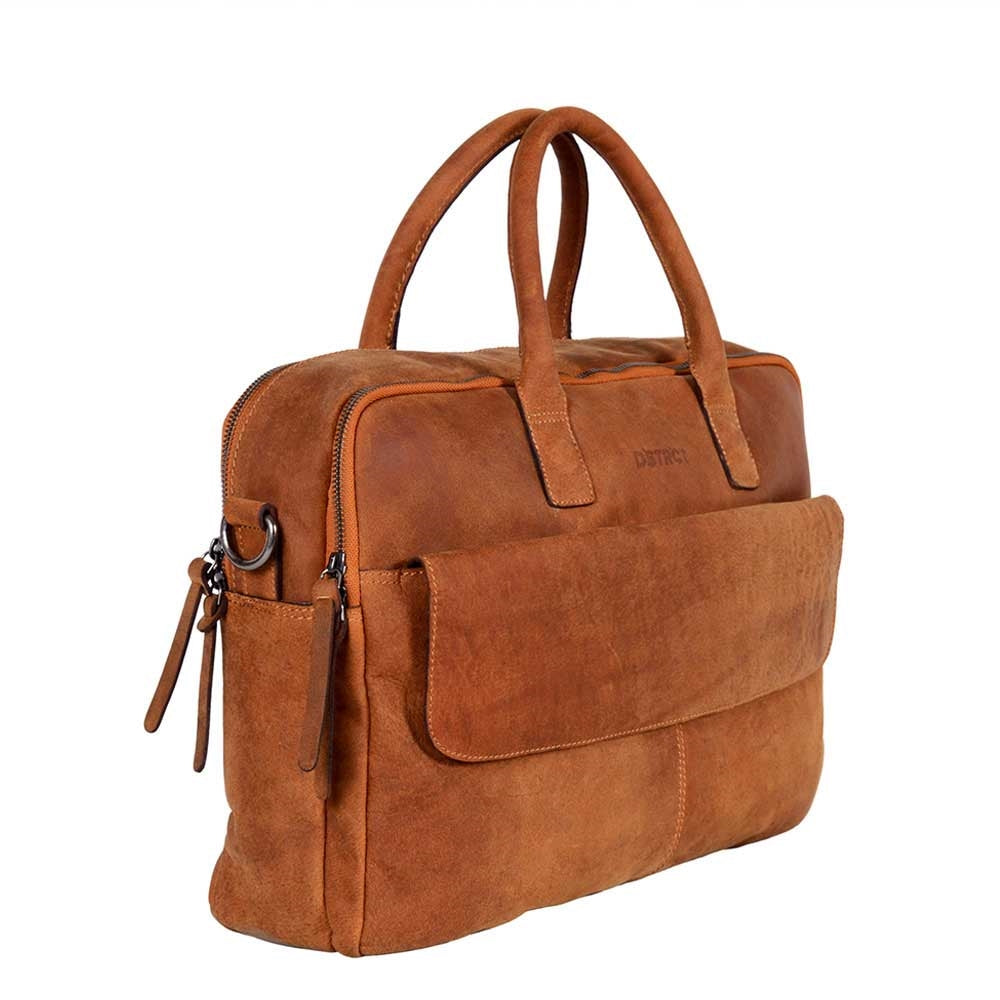 DSTRCT Wall Street Workingbag 17" cognac