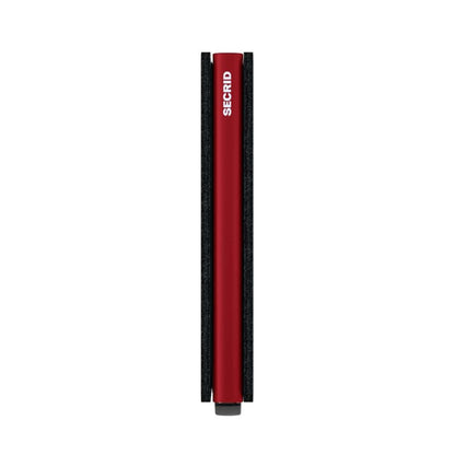 Secrid Slimwallet Wallet Mattschwarz-rote Damenbrieftasche