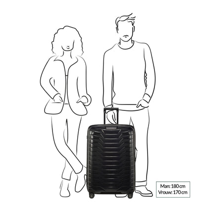 Samsonite Proxis Spinner 75 benzinblauer Hartschalenkoffer