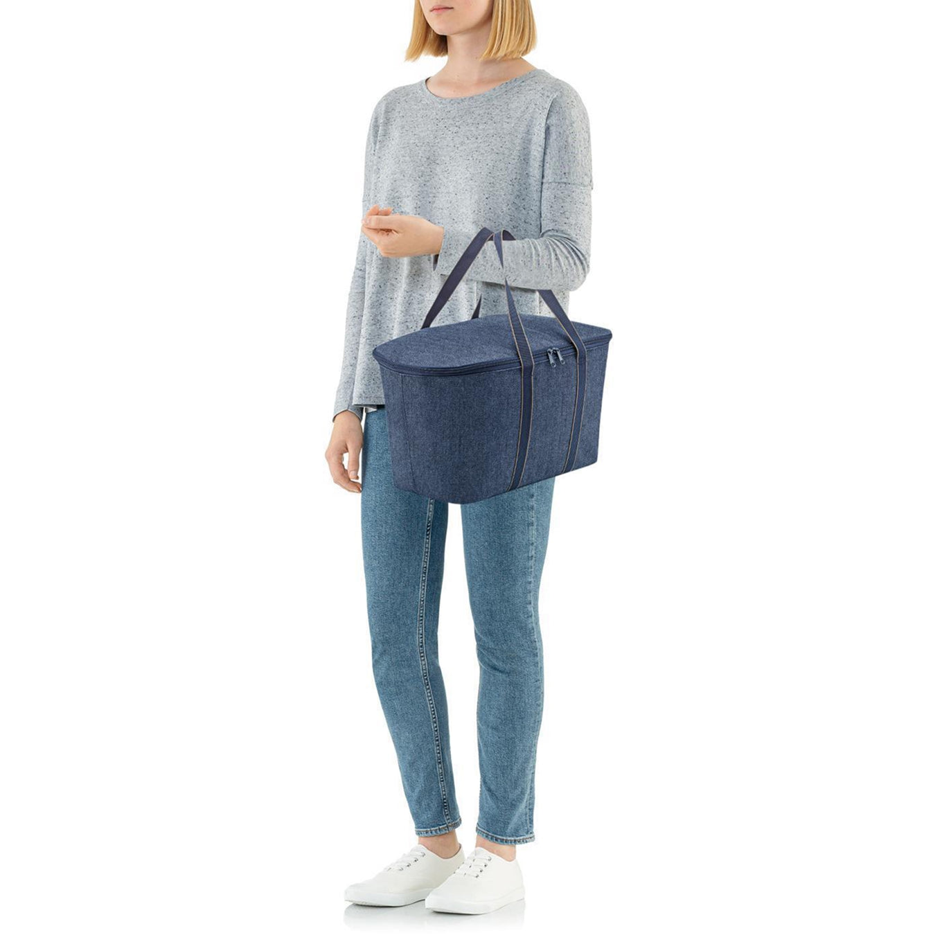 Reisenthel Shopping Coolerbag Herringbone dunkelblau