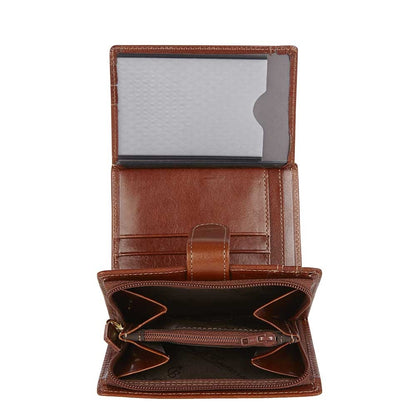 Castelijn &amp; Beerens Gaucho Geldbörse mit Reißverschluss Cognac Damenbrieftasche