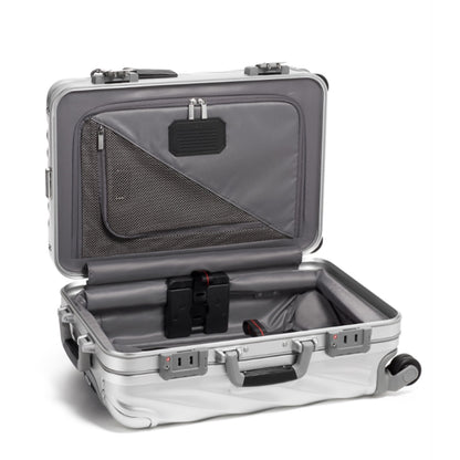 Tumi 19 Degree Aluminium International erweiterbares Handgepäck-Hartschalenkoffer in Silber