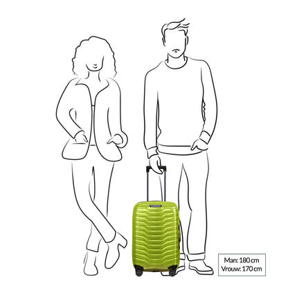 Samsonite Proxis Spinner 55/35 Erweiterbarer Kalk-Hartschalenkoffer
