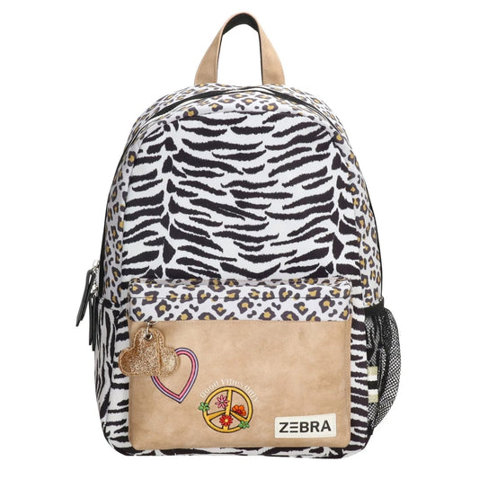 Zebra Trends Olivia Backpack white-beige