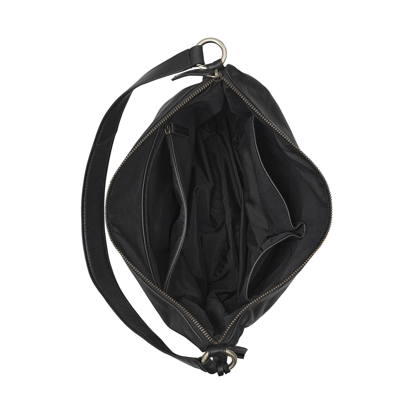 Burkely Natural Norah Hobo Round schwarze Damentasche