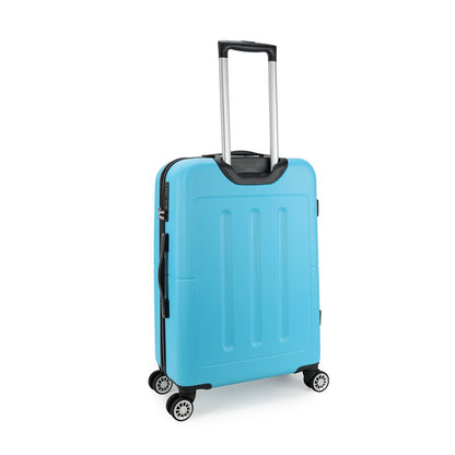 Dezenter Neon-Fix Trolley 66 blauer Hartschalenkoffer