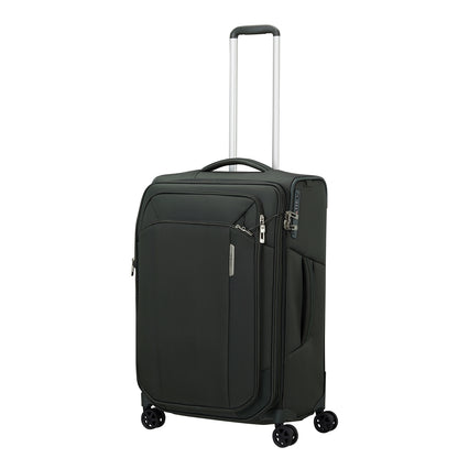 Samsonite Respark Spinner 67 Erweiterbarer waldgrüner Weichkoffer
