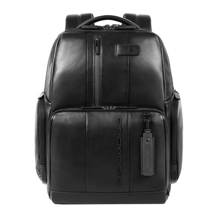 Piquadro Urban Fast-Check PC-Rucksack mit iPad-Fach, schwarzer Rucksack