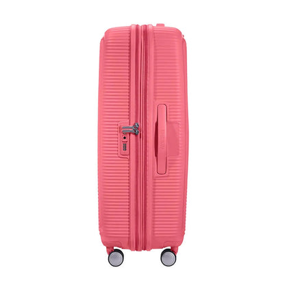 American Tourister Soundbox Spinner 77 Erweiterbarer, sonnengeküsster Koralle-Hartschalenkoffer