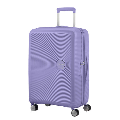 American Tourister Soundbox Spinner 67 Erweiterbarer lavendelfarbener Hartschalenkoffer