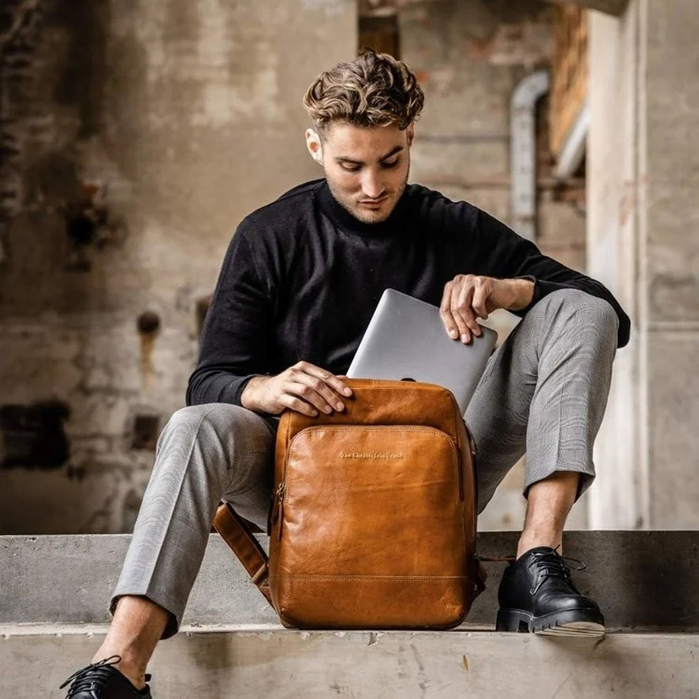 The Chesterfield Brand Mack Backpack 15.4'' cognac