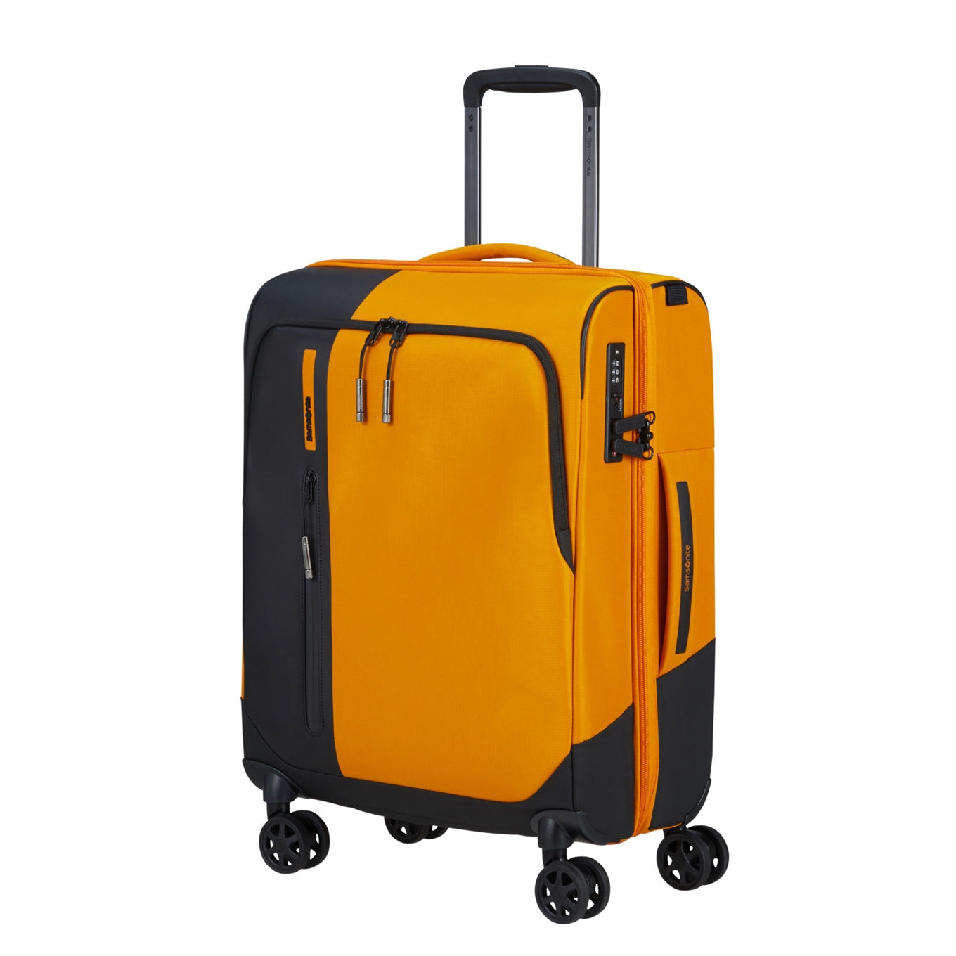 Samsonite BIZ2GO TRVL Spinner 55 DF Erweiterbares strahlend gelbes Softcase