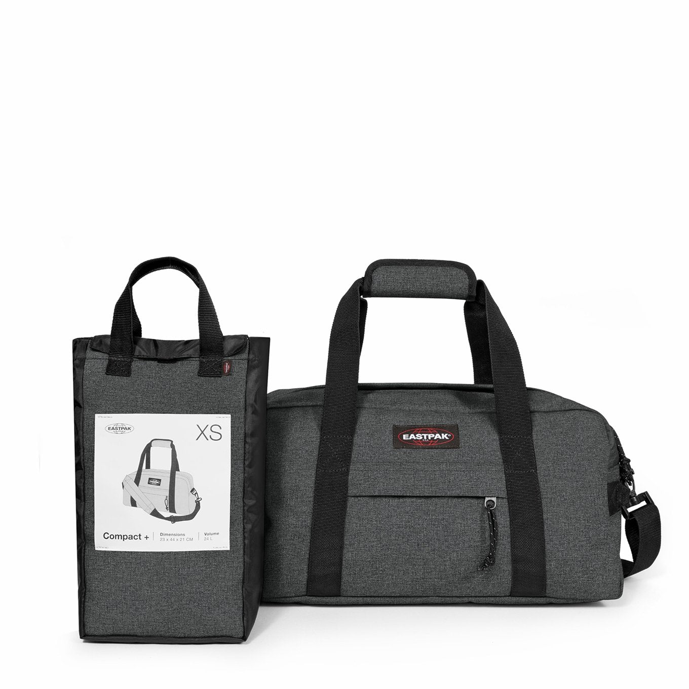 Eastpak Compact + black denim Weekend bag