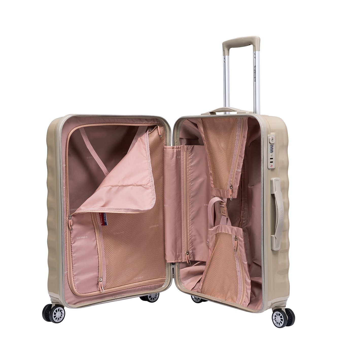 Ordentlicher Exclusivo-One Trolley 67 Champagner-Hartschalenkoffer