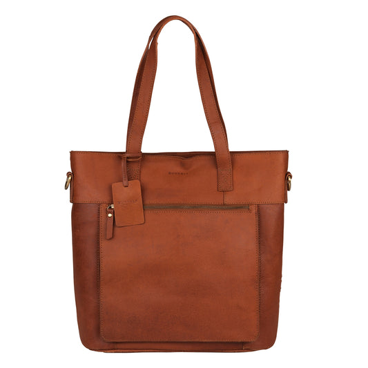 Burkely Vintage Jade Laptop Shopper 14" Cognac