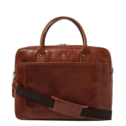 dR Amsterdam Strive Workbag cognac