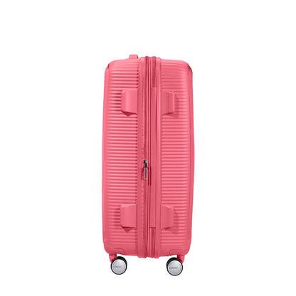 American Tourister Soundbox Spinner 67 Erweiterbarer, sonnengeküsster Koralle-Hartschalenkoffer