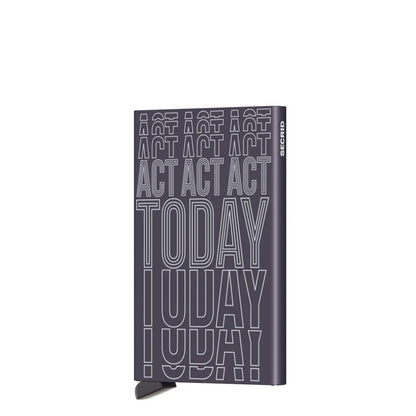 Secrid Cardprotector Laser act today dunkelviolette Damenbrieftasche