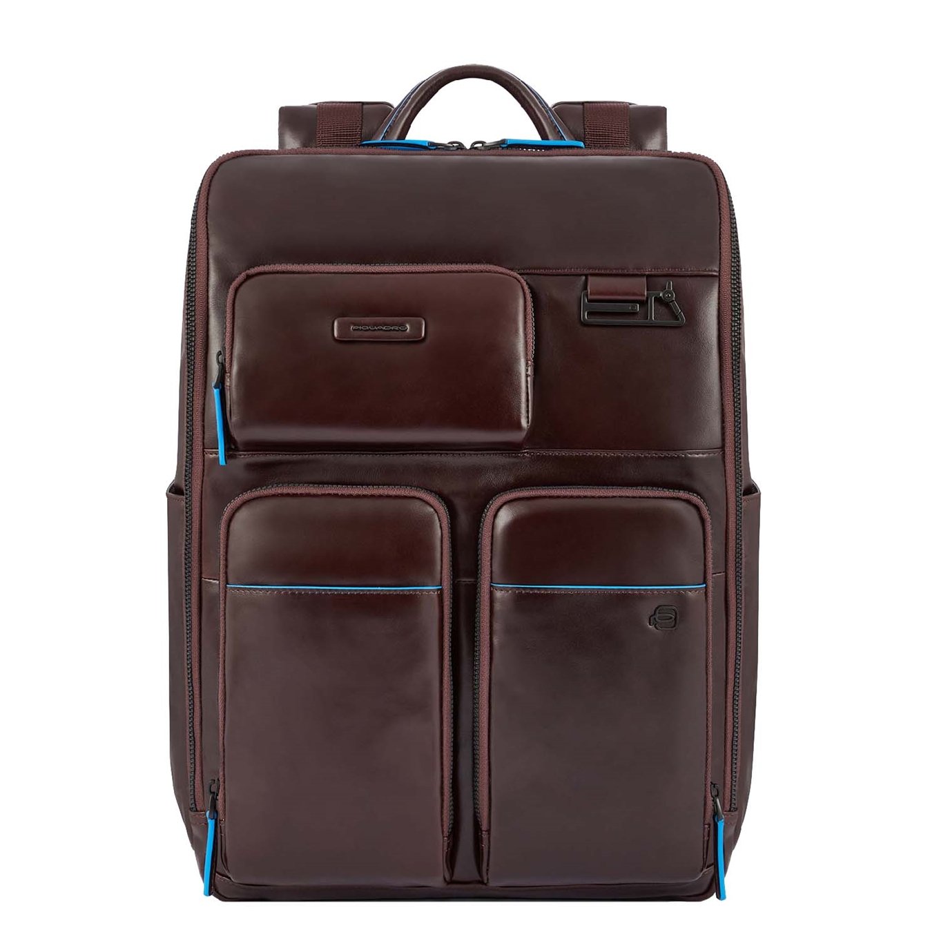 Piquadro Blue Square Computer Backpack With iPad Pro brown