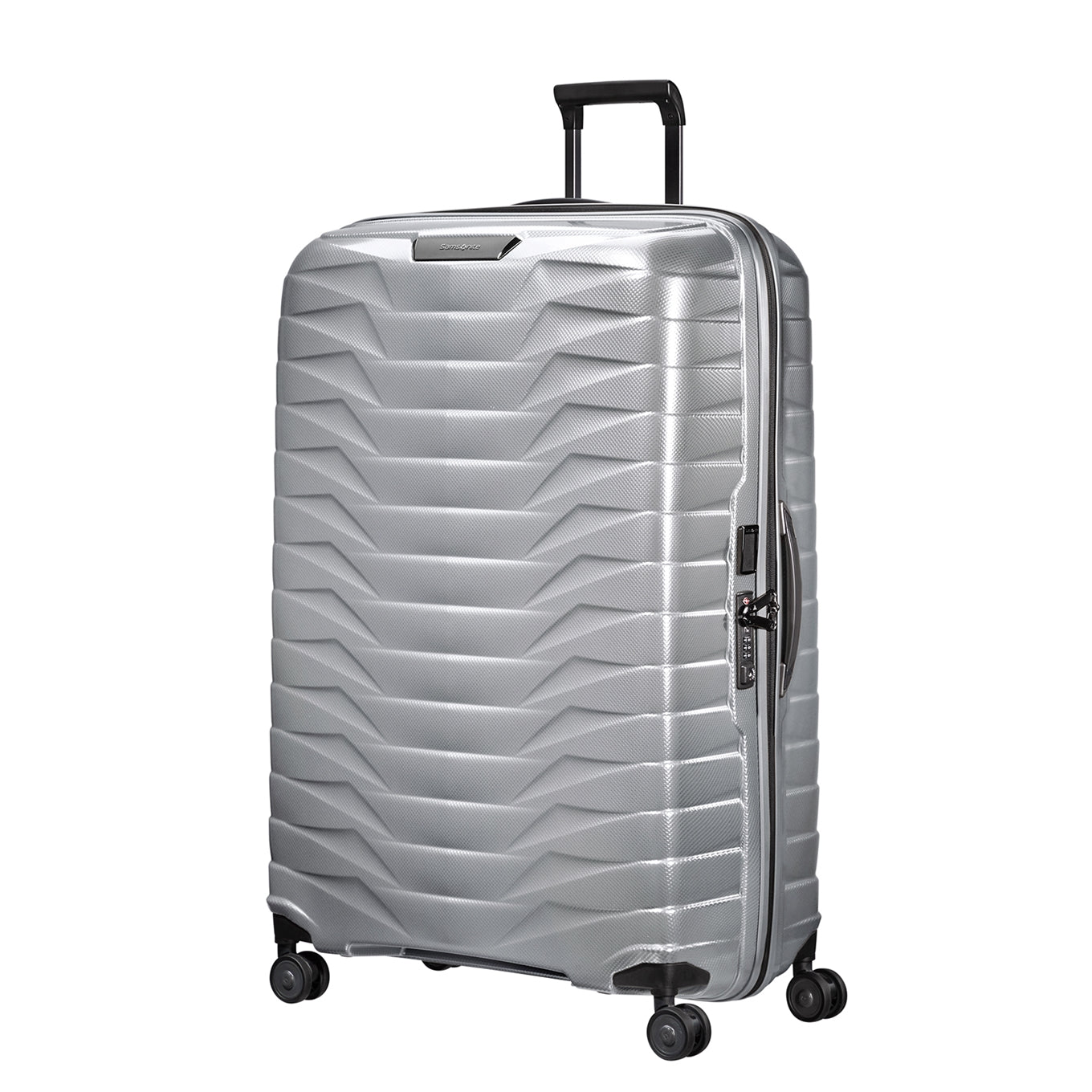 Samsonite Proxis Spinner 86 silbernes Hartschalenetui