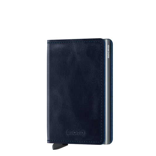 Secrid Slimwallet Wallet Vintage blaue Damenbrieftasche