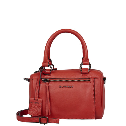 Burkely Rock Ruby Bowler Bag Kleine rote Damentasche