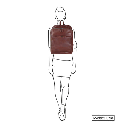 Plevier Amaril Laptop backpack 15.6'' cognac