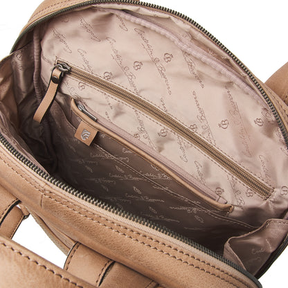 Castelijn &amp; Beerens Carisma Laptop-Rucksack 15,6 Zoll + Tablet-Rucksack in Beige