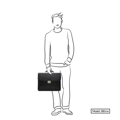 Castelijn &amp; Beerens Verona Laptoptasche 15,6" 3 Fächer hellbraun